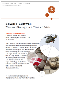 Invitation til seminaret Western Strategy in a Time of Crisis