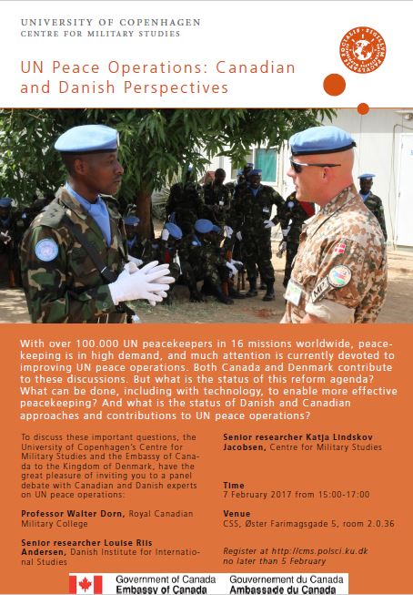 Invitation to the Event "UN Peace Operations: Canadian and Danish Perspectives