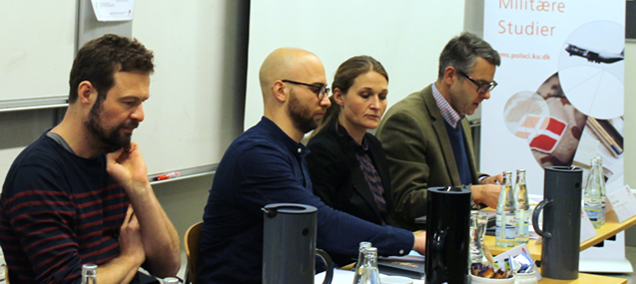 The panel speakers: Ulrik Pram Gad, Marc Jacobsen, Camilla N. Sørensen and Klaus Dodds