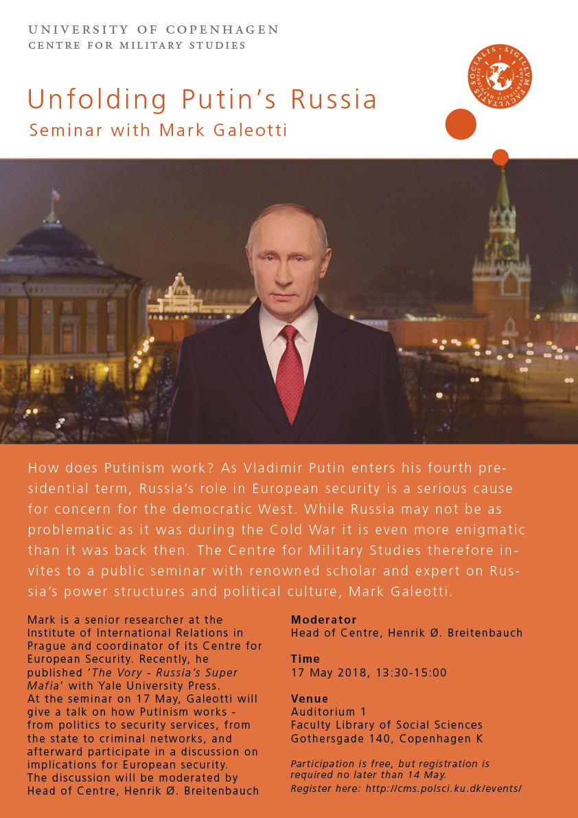 Invitation to the public lecture "Unfolding Putin's Russia"