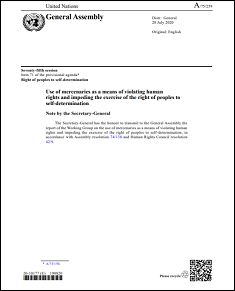UN WG Report front page
