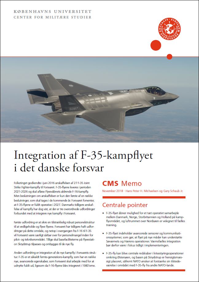 CMS memo: Integration af F-35-kampflyet i det danske forsvar